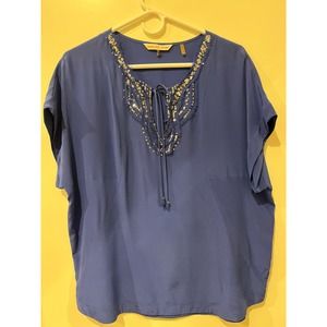 Rebecca Taylor Silk Blouse. Size 6, but can fit larger.